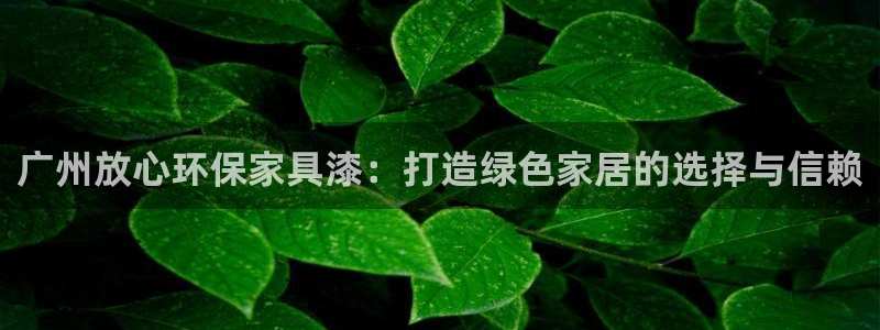 沐鸣2平台代理登录网址是什么：广州放心环保家具漆：打造绿色家