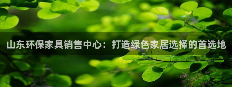 沐鸣2平台登录方式：山东环保家具销售中心：打造绿色家居选择的